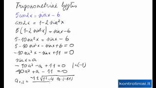 Trigonometrine lygtis [upl. by Edmond]