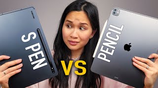 M1 iPad Pro vs Galaxy Tab S7  Apple Pencil vs SPEN [upl. by Nodnelg]