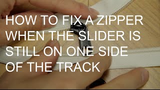 How to Fix a Zipper On One Side of the Track Chain [upl. by Lebam]