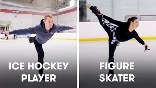 Hockey Players Try To Keep Up With Figure Skaters  SELF [upl. by Einttirb]