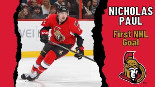 Nicholas Paul 13 Ottawa Senators first NHL goal Feb 23 2016 Classic NHL [upl. by Darwen]