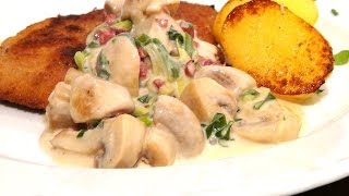 Champignon Rahm Sauce  Rezept Video  Anleitung [upl. by Eidahs13]