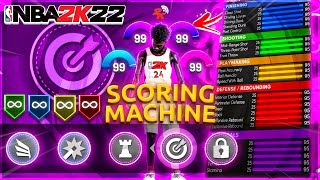 THE MOST SLEPT ON PG BUILD NBA 2K22 BEST SCORING MACHINE 2K22 CURRENT GEN 90 3pt Contact dunks [upl. by Akimyt]