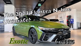 The 2024 Elantra Nline Ultimate Walkaround  in EXOTIC GREEN [upl. by Ettezel982]