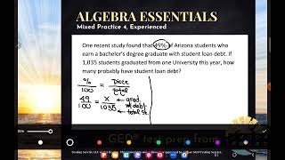 GED® Math Percents with Proportions 1MP4 Exp  14 [upl. by Walton]