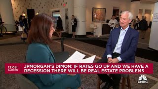 JPMorgan CEO Jamie Dimon on state of the US economy commercial real estate risks and AI hype [upl. by Nnayd]