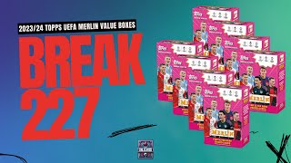 202324 Topps UEFA Merlin Value Boxes  8 BOXES IN ONE GO BREAK 227 [upl. by Atnoek161]