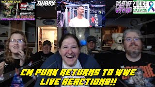 CM Punk WWE Return Live Reactions [upl. by Coltun454]