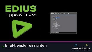 EDIUS Podcast  Effektfenster einrichten [upl. by Atekihs]