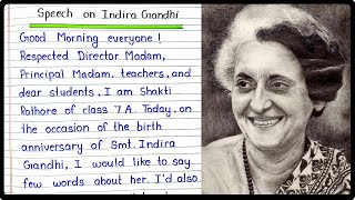 Speech on Indira Gandhi in English Indira Gandhi Speech Indira Gandhi par Speech English mein [upl. by Blen821]