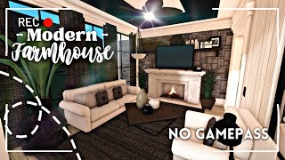 roblox bloxburg  🌳 no gamepass one story modern farmhouse ꒰ build amp tour ꒱  itapixca builds [upl. by Daniell24]