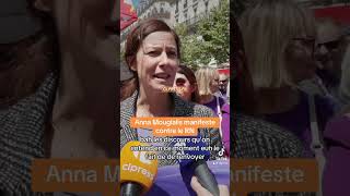 Anna Mouglalis à la manifestation féministe contre lextrême droite LegislativesAnticipées2024 [upl. by Ainatnas560]