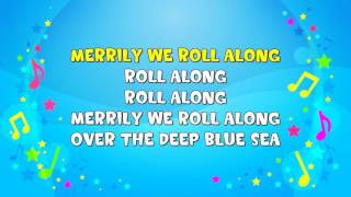 Merrily We Roll Along  Sing A Long  Nursery Rhyme  KiddieOK [upl. by Wootan]