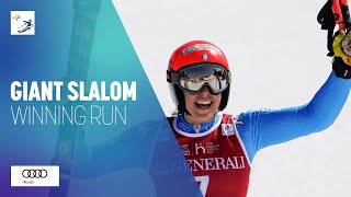 Federica Brignone ITA  Winner  Womens Giant Slalom  CourchevelMeribel  FIS Alpine [upl. by Leschen]