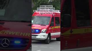 Großfeuer in Schönberg Kreis Plön 🚨 einsatzfahrzeug alarmfahrt alarm großbrand feuerwehr [upl. by Ylimme]