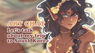 Draw with me like were on facetime  Chatting about my trip to Seoul South Korea [upl. by Weinshienk]