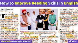 How to Read English Newspaper  The Hindu Newspaper Analysis  Improve Reading Skills [upl. by Ened663]