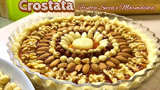 CROSTATA FRUTTA SECCA e MARMELLATA ricetta semplice CRUSTED DRIED FRUIT AND MARMALADETutti a Tavola [upl. by Elmore734]