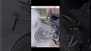 Burnout me tyre blast 😱burnout youtubeshorts ytshorts motovlog [upl. by Elvah]