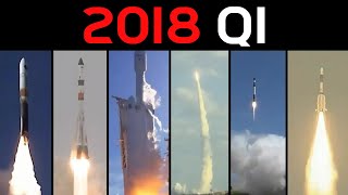 Rocket Launch Compilation 2018  Q1 [upl. by Karyn704]