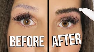 Getting My Eyebrows Tattooed Microblading [upl. by Lihp]