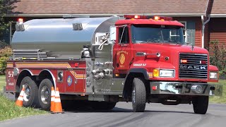 Quarryville Fire Company Tanker 57 Responding 51921 [upl. by Knick]