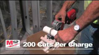 Milwaukee M12 Electric PVC Cutter Heavy Duty Lithium Ion Commercial [upl. by Ormsby]