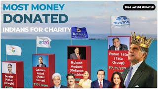 Top Indian Charity Donors Ratan Tata amp More  Biggest Donations in India 2024 [upl. by Teplica912]