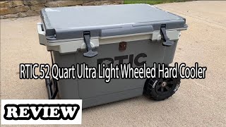 RTIC 52 Quart Ultra Light Wheeled Hard Cooler Review 2024 [upl. by Chansoo900]