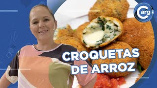 CÓMO PREPARO CROQUETAS DE ARROZ [upl. by Carhart630]