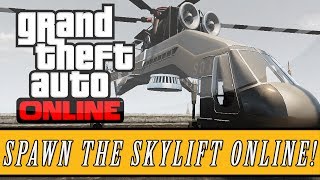 GTA 5 ONLINE  How To Get The Skylift Helicopter GTA 5 Content Creator Glitch [upl. by Straus268]