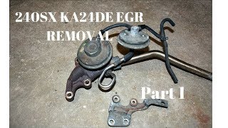 Nissan 240sx S13 KA24DE EGR Removal Emission Deleted Part 1 [upl. by Elwee]