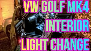 Vw Golf Mk4 Interior Light Change [upl. by Clabo]