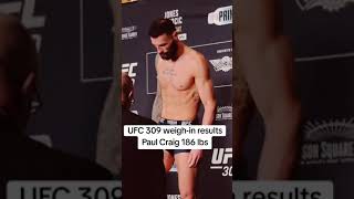 UFC 309 weigh in results Paul Craig 186 lbs ufc309 paulcraig ufc weighin ufcfighter [upl. by Inimod]