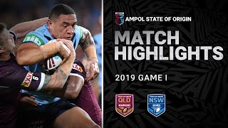 QLD Maroons v NSW Blues Match Highlights  Game I 2019  State of Origin  NRL [upl. by Anuahsat]