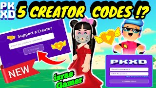 PK XD NEW CREATOR SUPPORT CODE FEATURE🤩😱AND 5 NEW CODES🔥 [upl. by Tsepmet132]