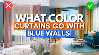 What Color Curtains Go With Blue Walls  Best Curtain Colors for Blue Walls  Wall Curtains [upl. by Arekahs]