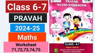 MGGS Class 67 pravah Maths english medium 202425 answer  Worksheet 7172737475 answer solution [upl. by Valle612]