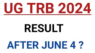 UG TRB 2024 RESULT [upl. by Emmye]