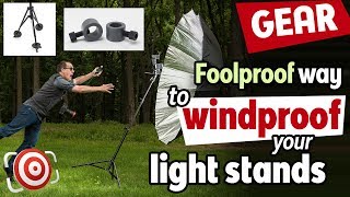 How to WINDPROOF light stands with a StandDaddy™ A quotbetter than DIYquot piece of grip equipment [upl. by Yaf558]