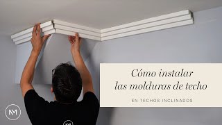 Cómo instalar profesionalmente las molduras de techo NOËL amp MARQUET en techos inclinados [upl. by Kruse494]