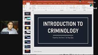 Special Lecture on Introduction to Criminology [upl. by Santiago]