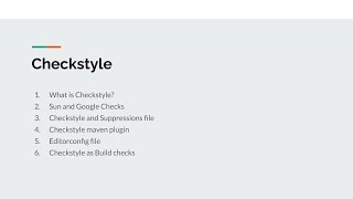 Part 12  Checkstyle Formatting and Coding Standards  Build check  Checkstyle Maven Plugin [upl. by Zinnes]