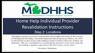 Home Help Individual Provider Revalidation Instructions Step 2 [upl. by Suoirrad263]