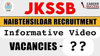 Jkssb Naib Teshildar 2024 Recruitment  AgeSyllabus Eligibility etc  Informative video [upl. by Eldwin]