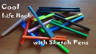 How to refill old dry sketch pens  Life Hackyou must know  TIA [upl. by Nomra]