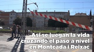 El peligroso paso a nivel de Montcada i Reixac [upl. by Nidnal]