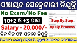 Odisha Panchayat Secretary Job 2024  Odisha Panchayat Level Govt Jobs  Govt Job Updates in Odisha [upl. by Witha930]