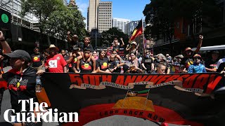 Thousands attend Invasion Day protest in Sydneys CBD [upl. by Nonad]