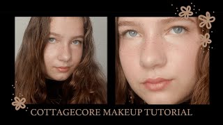 Cottagecore makeup tutorial  Fake freckles  super 8 film [upl. by Nodroj]